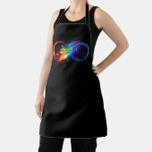 Unendliches Symbol mit Regenbogenfederhalter Schürze (InSitu)