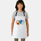 Unendliches Symbol mit Regenbogenfederhalter Schürze (Insitu)