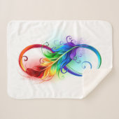 Unendliches Symbol mit Regenbogenfederhalter Sherpadecke (Vorderseite (Horizontal))