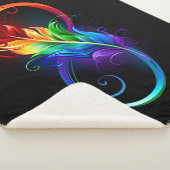 Unendliches Symbol mit Regenbogenfederhalter Sherpadecke (3/4)