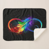 Unendliches Symbol mit Regenbogenfederhalter Sherpadecke (Vorderseite (Horizontal))