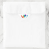 Unendliches Symbol mit Regenbogenfederhalter Stern-Aufkleber (Tasche)