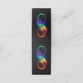 Unendliches Symbol mit Regenbogenfederhalter Treuekarte (Außenseite Aufgefaltet)