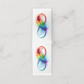 Unendliches Symbol mit Regenbogenfederhalter Treuekarte (Außenseite Aufgefaltet)