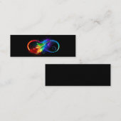 Unendliches Symbol mit Regenbogenfederhalter Treuekarte (Vorne/Hinten)