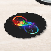 Unendliches Symbol mit Regenbogenfederhalter Untersetzer (angewinkelt)