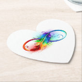 Unendliches Symbol mit Regenbogenfederhalter Untersetzer (angewinkelt)