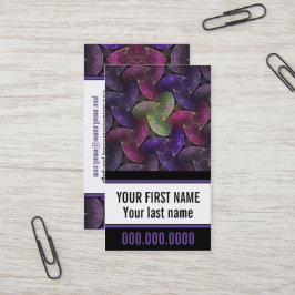 Unendliches Wunschmuster Lila Abstraktes Muster Visitenkarte