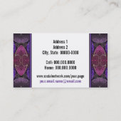 Unendliches Wunschmuster Lila Abstraktes Muster Visitenkarte (Rückseite)