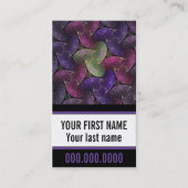 Unendliches Wunschmuster Lila Abstraktes Muster Visitenkarte (Vorderseite)
