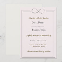 Unendliches Zeichen Einmaliges Rosa Goldgrau Hochz Einladung