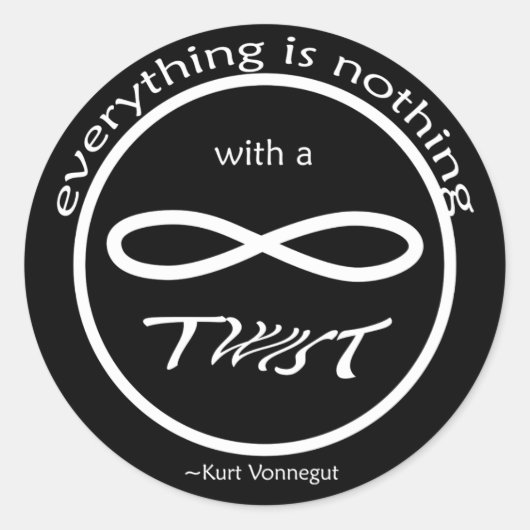 Unendlichkeit Alles Nichts Aufkleber (Vorderseite)