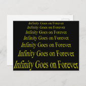 Unendlichkeit geht für immer weiter postkarte (Vorne/Hinten)