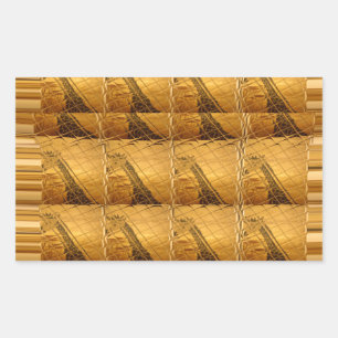 Unendlichkeit Goldene Giraffe Tier Motiv Kunst Dru Rechteckiger Aufkleber