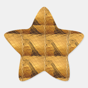 Unendlichkeit Goldene Giraffe Tier Motiv Kunst Dru Stern-Aufkleber