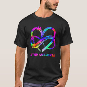 Unendlichkeit Herz Liebe Autismus-Bewusstsein brau T-Shirt