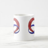 Unendlichkeit Herzsymbol Polyamory Prilag Farben Kaffeetasse (Mittel)