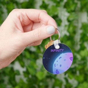Unendlichkeit im Lila Schlüsselanhänger