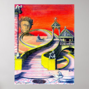 Unendlichkeit mit Apfel - Poster