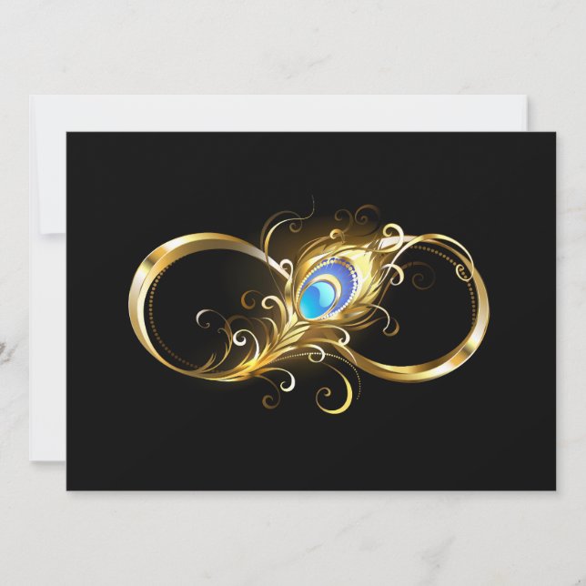 Unendlichkeit mit Golden Peacock Feather (Vorderseite)