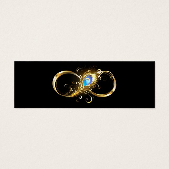 Unendlichkeit mit Golden Peacock Feather (Vorderseite)