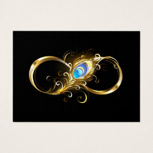 Unendlichkeit mit Golden Peacock Feather