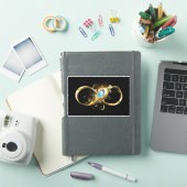 Unendlichkeit mit Golden Peacock Feather Aufkleber (iPad Hülle)