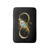 Unendlichkeit mit Golden Peacock Feather Badematte (Vorderseite Vertikal)