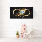 Unendlichkeit mit Golden Peacock Feather Banner (Insitu)