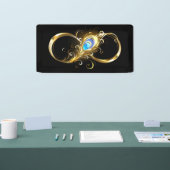 Unendlichkeit mit Golden Peacock Feather Banner (Messe)
