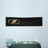 Unendlichkeit mit Golden Peacock Feather Banner (Messeveranstaltung)