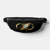 Unendlichkeit mit Golden Peacock Feather Bauchtasche (Ablage )
