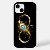 Unendlichkeit mit Golden Peacock Feather Case-Mate iPhone Hülle (Rückseite)