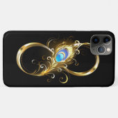 Unendlichkeit mit Golden Peacock Feather Case-Mate iPhone Hülle (Rückseite (Horizontal))