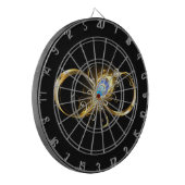 Unendlichkeit mit Golden Peacock Feather Dartscheibe (Vorderseite Links)