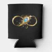 Unendlichkeit mit Golden Peacock Feather Dosenkühler (Vorderseite)