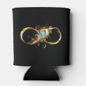 Unendlichkeit mit Golden Peacock Feather Dosenkühler (Rückseite)
