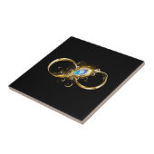 Unendlichkeit mit Golden Peacock Feather Fliese (Seite)