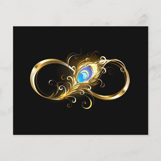 Unendlichkeit mit Golden Peacock Feather Flyer (Vorne)