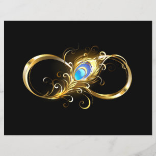 Unendlichkeit mit Golden Peacock Feather Flyer