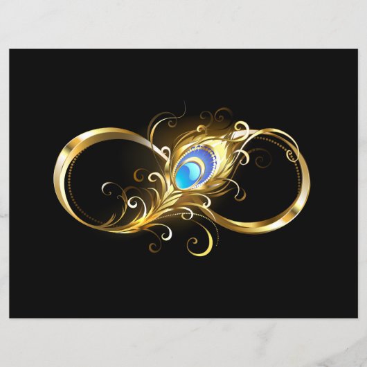Unendlichkeit mit Golden Peacock Feather Flyer (Vorne)