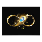 Unendlichkeit mit Golden Peacock Feather Fotodruck (Vorne)