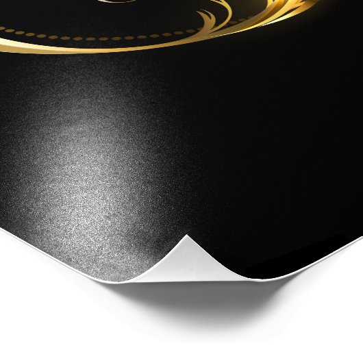 Unendlichkeit mit Golden Peacock Feather Fotodruck (Ecke)