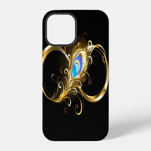 Unendlichkeit mit Golden Peacock Feather iPhone 12 Hülle