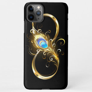 Unendlichkeit mit Golden Peacock Feather iPhone 11Pro Max Hülle