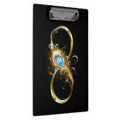 Unendlichkeit mit Golden Peacock Feather Klemmbrett (Rechts)