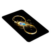 Unendlichkeit mit Golden Peacock Feather Magnet (Rechte Seite)