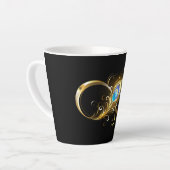 Unendlichkeit mit Golden Peacock Feather Milchtasse (Linke Ecke)