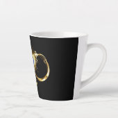 Unendlichkeit mit Golden Peacock Feather Milchtasse (Rechts)