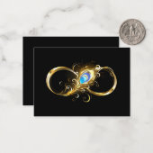 Unendlichkeit mit Golden Peacock Feather Mitteilungskarte (Vorderseite/Rückseite Beispiel)